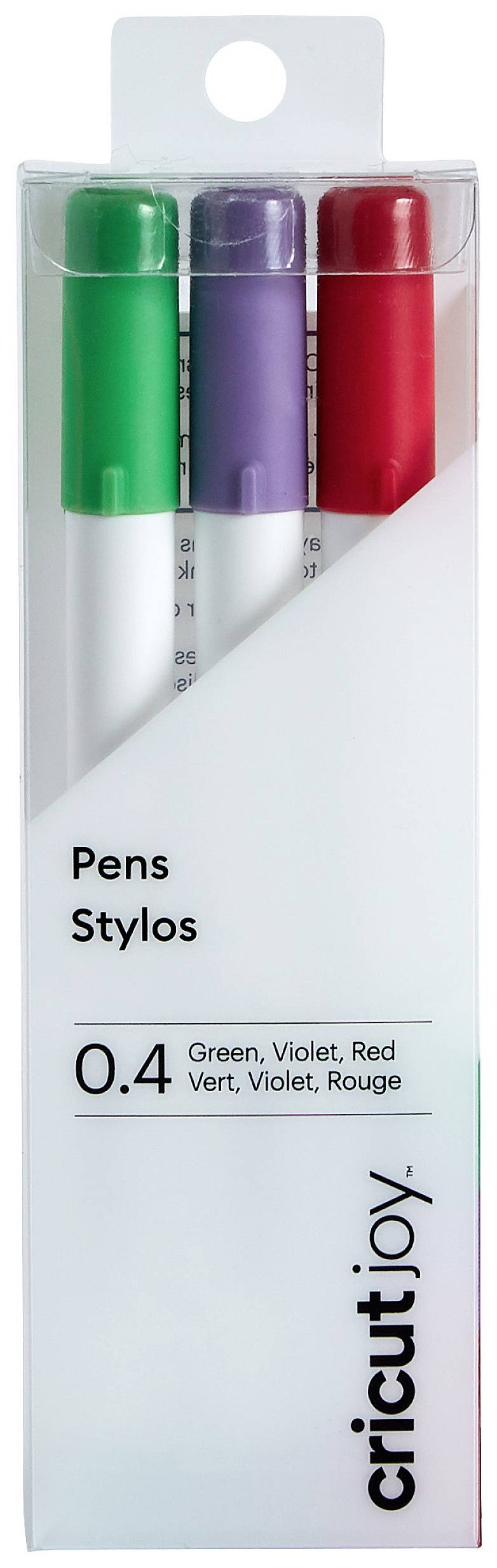 Cricut Joy™ 0,4 mm, 3er Stiftset Rot, Grün, Violett