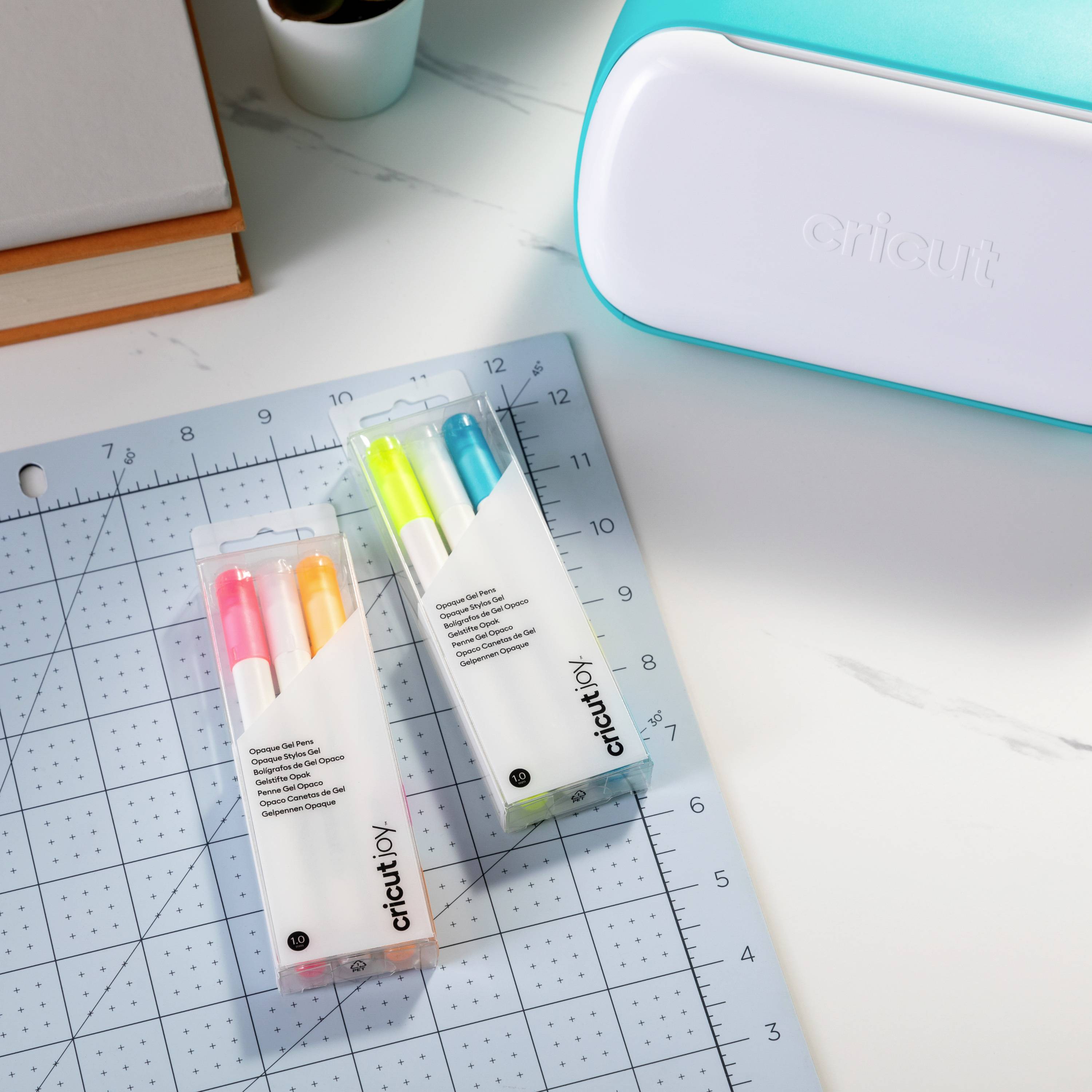 Cricut Joy™ Gel 1,0 mm, 3er Stiftset Weiß, Blau, Gelb