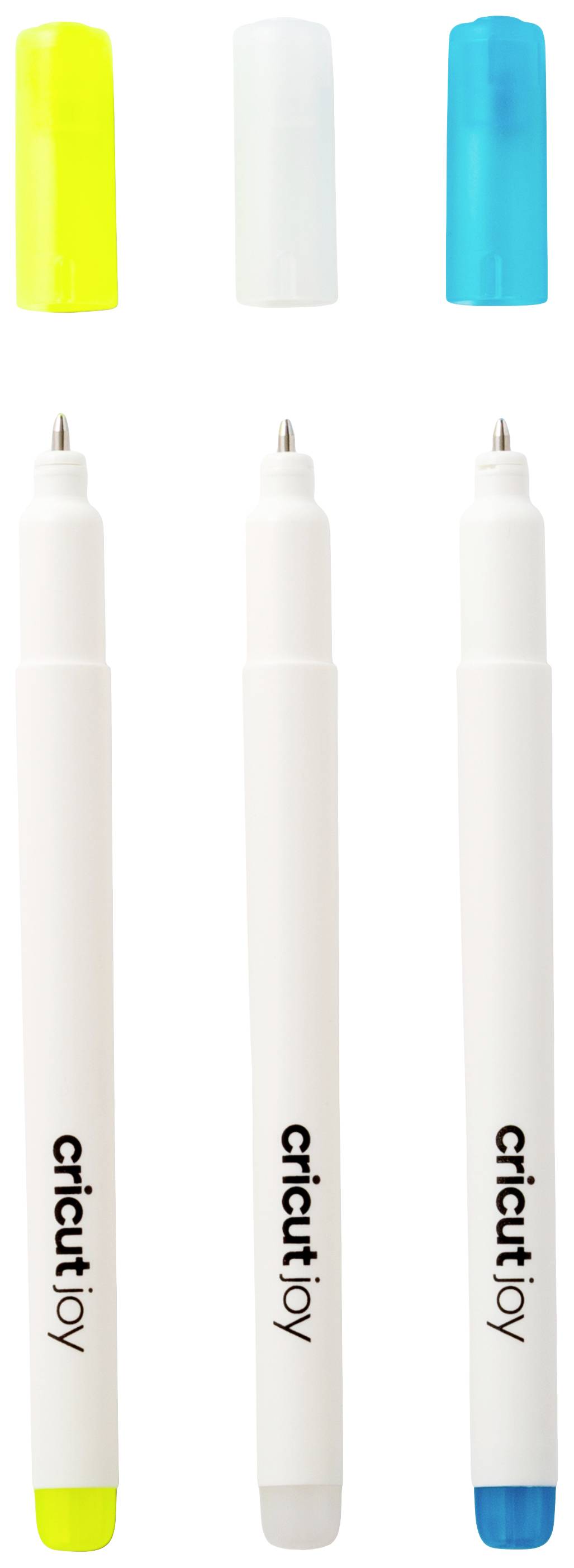 Cricut Joy™ Gel 1,0 mm, 3er Stiftset Weiß, Blau, Gelb