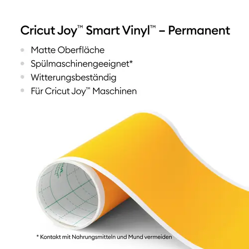 Cricut Joy™ Smart Vinyl™ Permanent Folie Gelb Cricut Joy™ Smart Vinyl™ Permanent Folie Gelb
