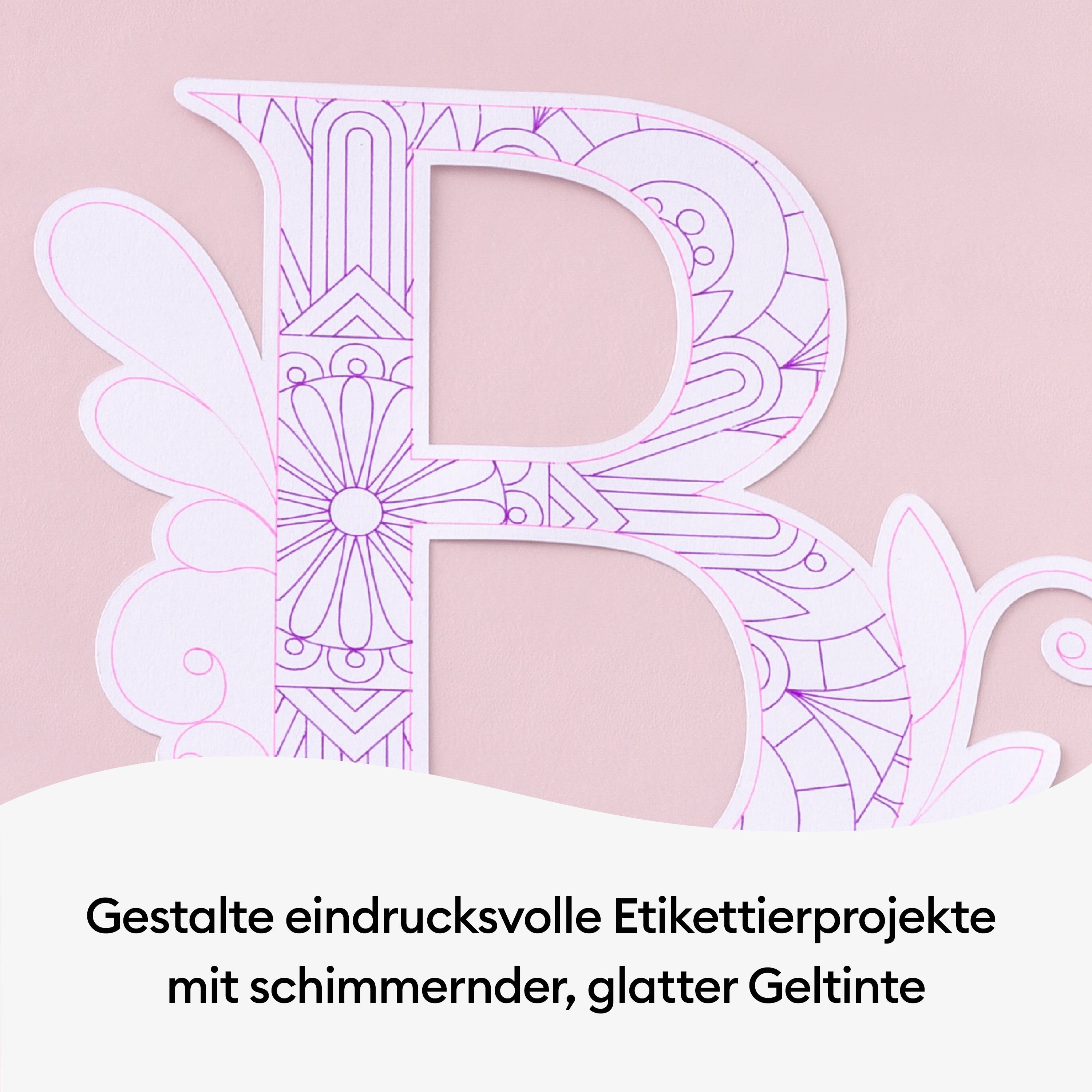 Cricut Glitzer Gel 0,8mm, 5er Stiftset Neon