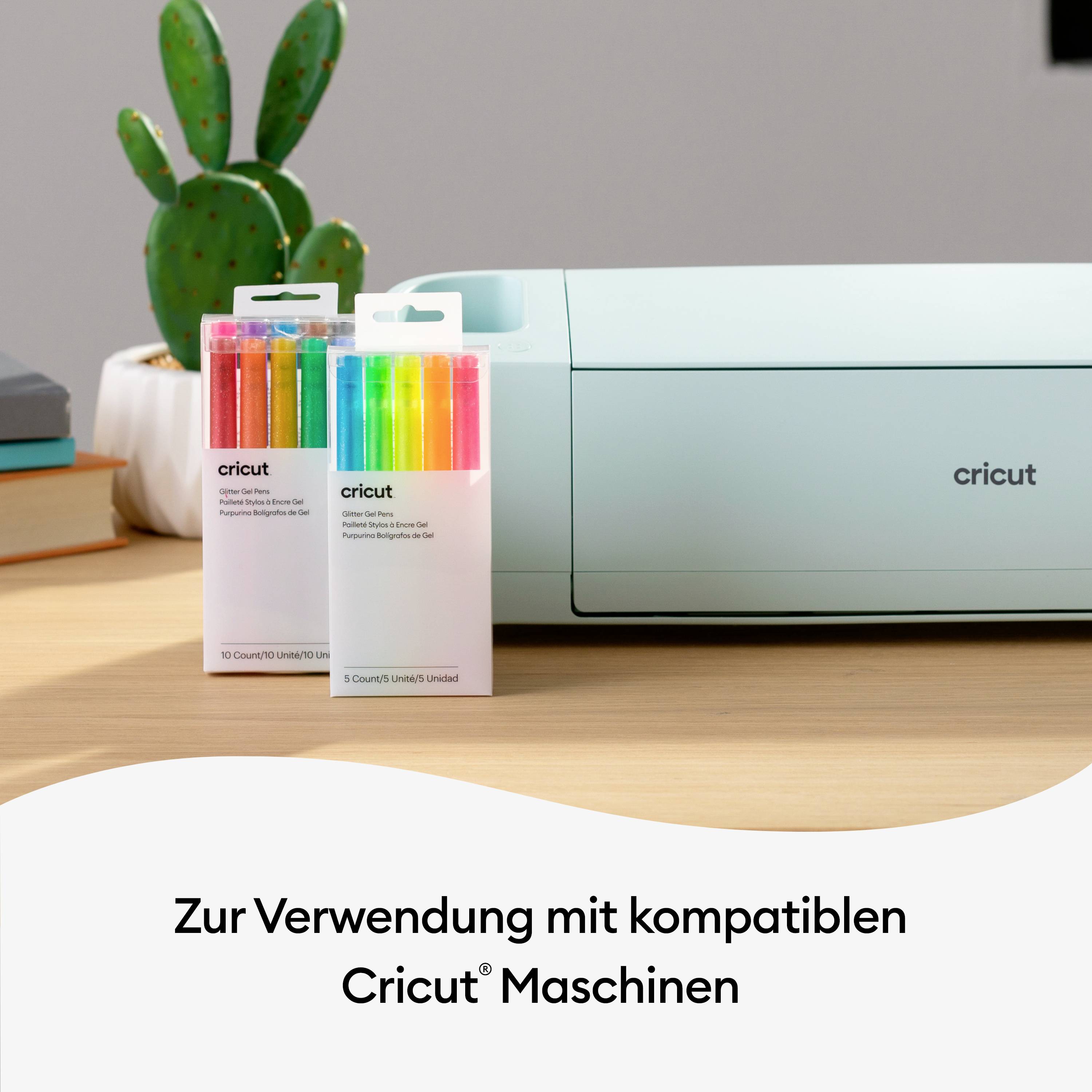 Cricut Glitzer Gel 0,8mm, 5er Stiftset Neon