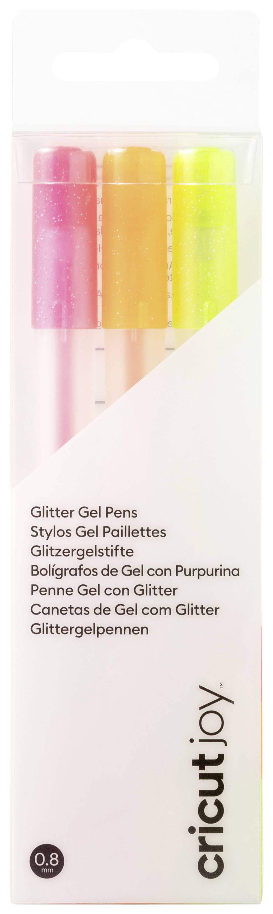 Cricut Joy™ Glitzer Gel 0,8mm, 3er Stiftset Neon