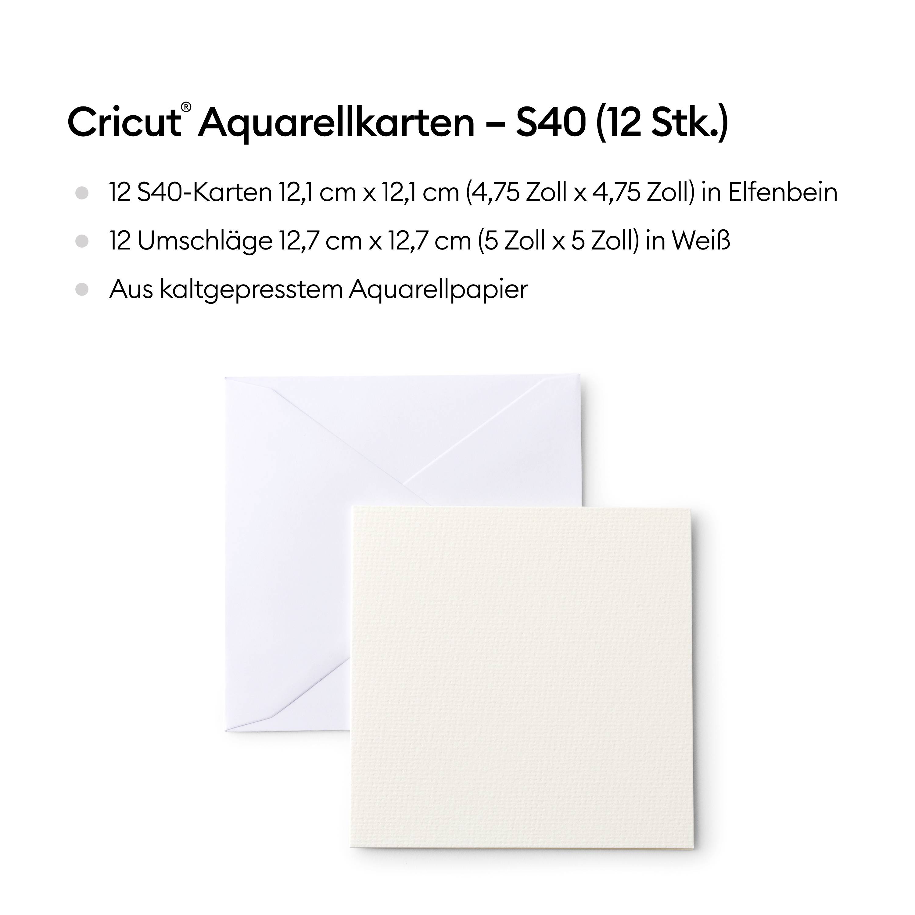 Cricut Aquarellkarten R40 12er Folie