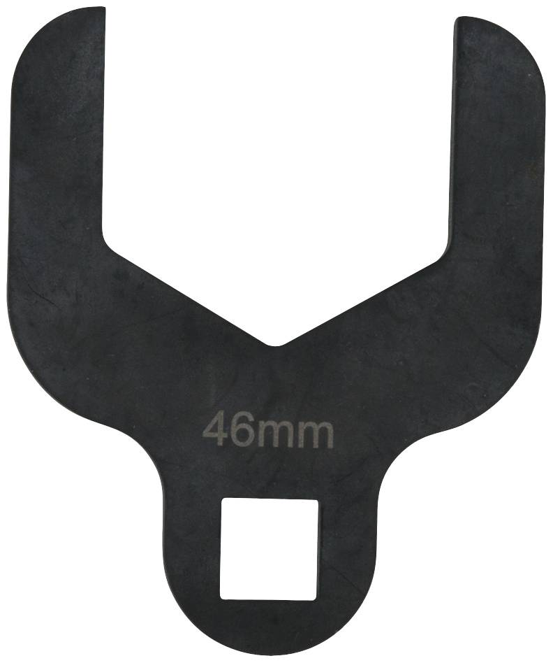 Austauschbarer 46 mm Gabelschlüssel-Aufsatz aus dunklem Metall, geeignet für große Schrauben oder Muttern in industrieller Anwendung.