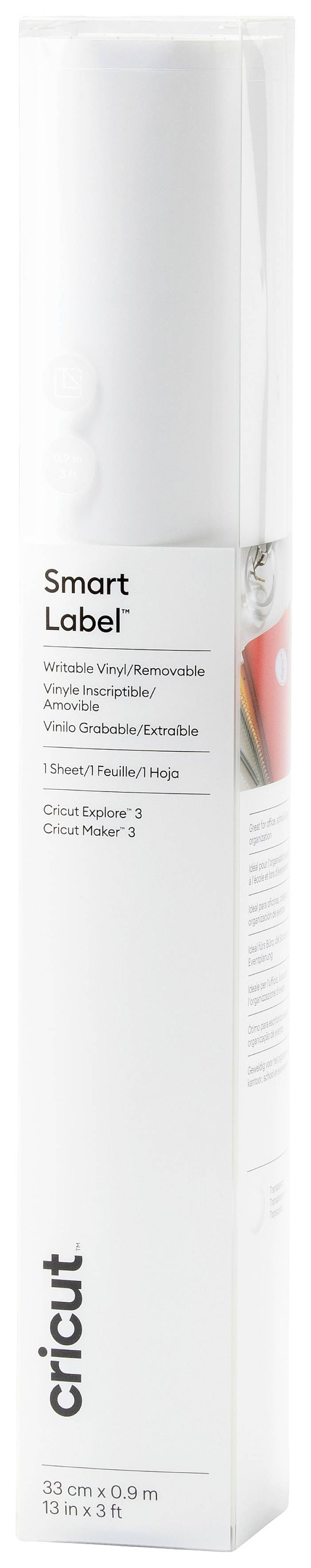 Cricut Smart Vinyl Removable Folie Transparent
