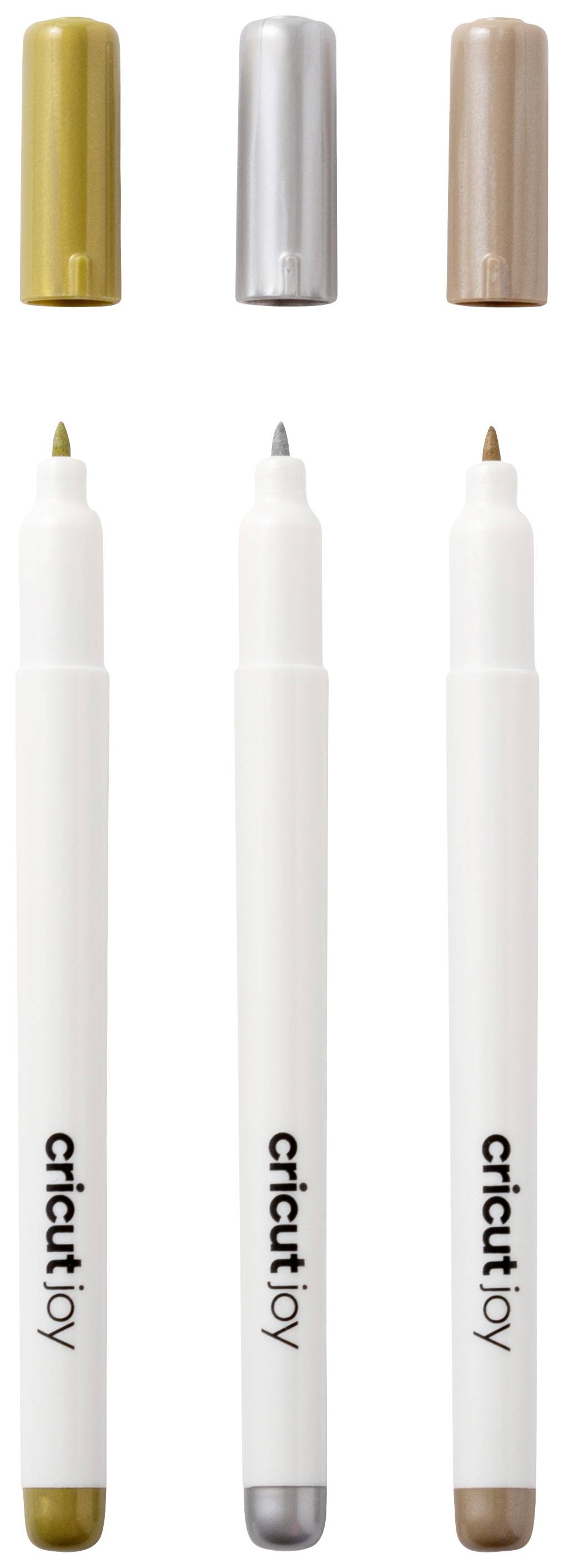 Cricut Permanent markers 1.0mm, 3er Stiftset Gold, Silber, Kupfer