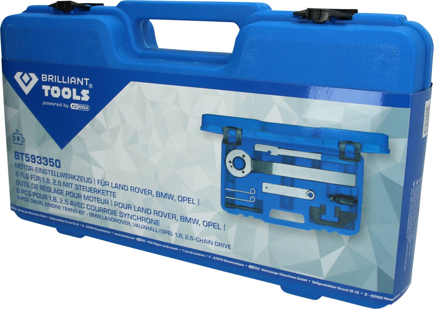 Brilliant Tools BT593350 Motor-Einstellwerkzeug für Land Rover, BMW, Opel 1.8, 2.5 mit Steuerkette