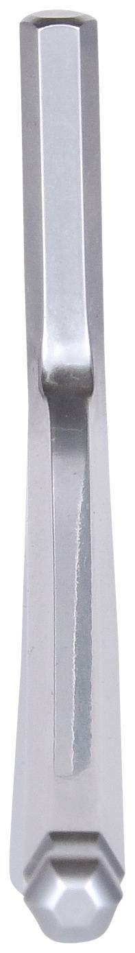 Silberne Metallpinzette mit schmalen, abgerundeten Spitzen, vertikale Ausrichtung, geeignet zum Greifen kleiner Objekte.