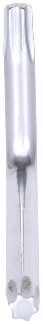 Ein silberfarbener Bohrer mit speziell geformter Spitze zur Bearbeitung von Metalloberflächen in präzisen Bereichen.