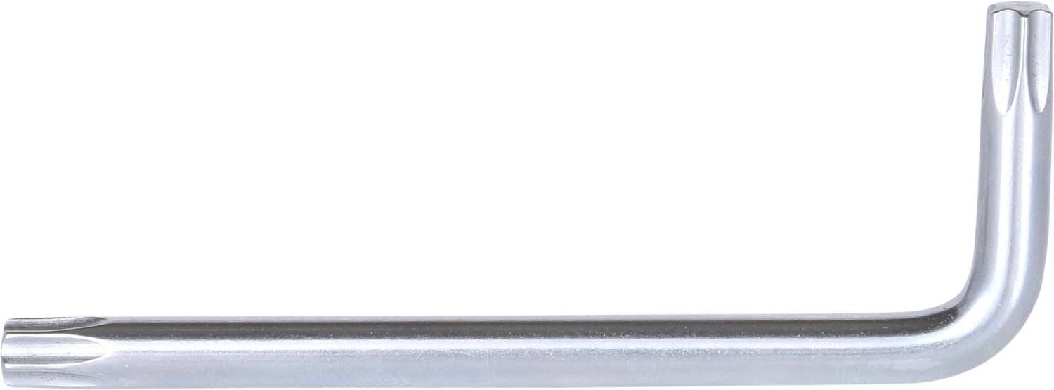 Sechskantschlüssel aus Metall, L-förmig, verwendet zum Anziehen oder Lösen von Schrauben mit Innensechskantkopf.