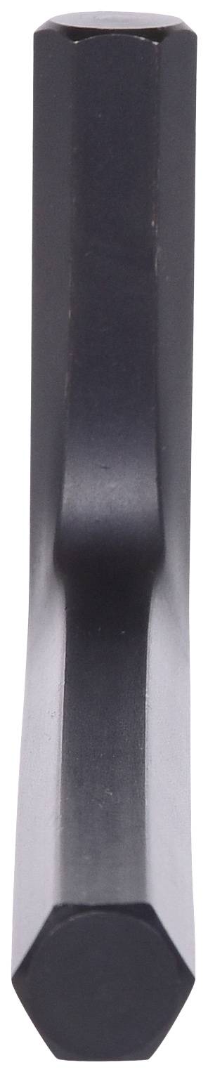 Ein schwarzer, länglicher Metallgriff, möglicherweise für Möbel oder Schubladen, ohne sichtbare Dekoration oder besondere Merkmale.