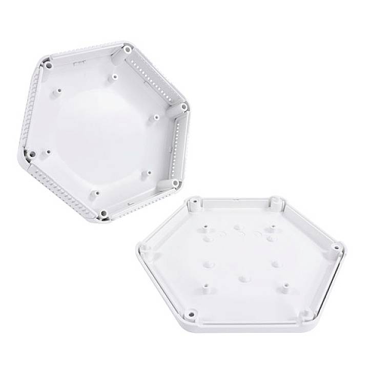 Camdenboss CBHEX1-06-WH Universal-Gehäuse 146 x 130 x 45 ABS Kunststoff Schwarz 25St.