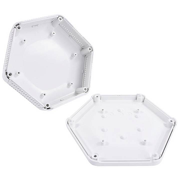 Camdenboss CBHEX1-15-WH Universal-Gehäuse 146 x 130 x 45 ABS Kunststoff Schwarz 25St.