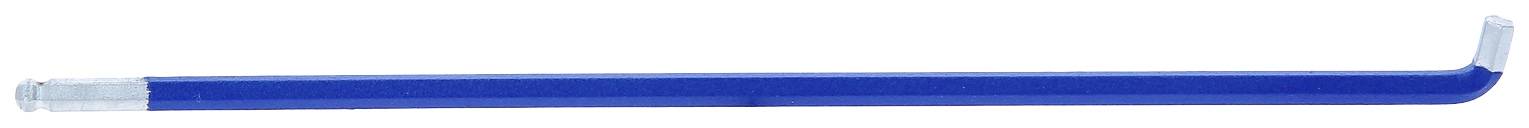 Ein blauer Brecheisen mit einem gebogenen Ende. Es wird häufig zum Hebeln oder Entfernen von Nägeln verwendet.