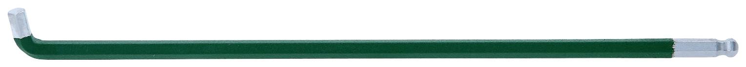 Ein grüner Billiard-Queue mit weißer Spitze, auf weißem Hintergrund.