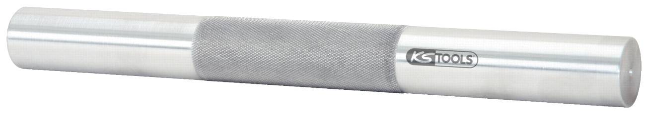 Ein silberner Schonhammer mit gummierter Mitte, geeignet für schonendes Bearbeiten von Oberflächen. Marke 'KS Tools' seitlich aufgedruckt.