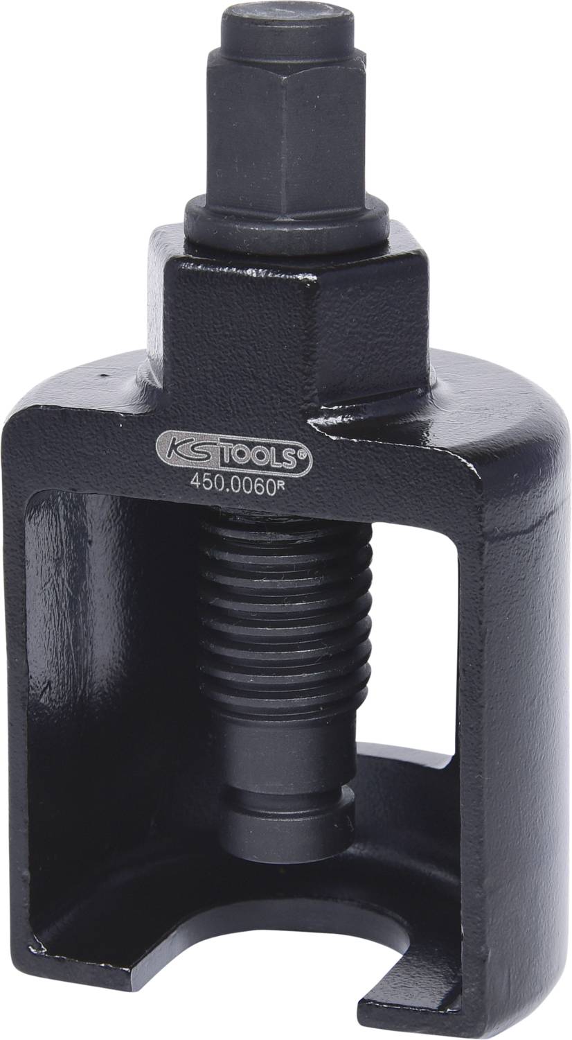 Hydraulischer Kugelgelenk-Abzieher in Schwarz, robustes Werkzeug mit Schraubmechanismus, geeignet zur Entfernung von Kugelgelenken.