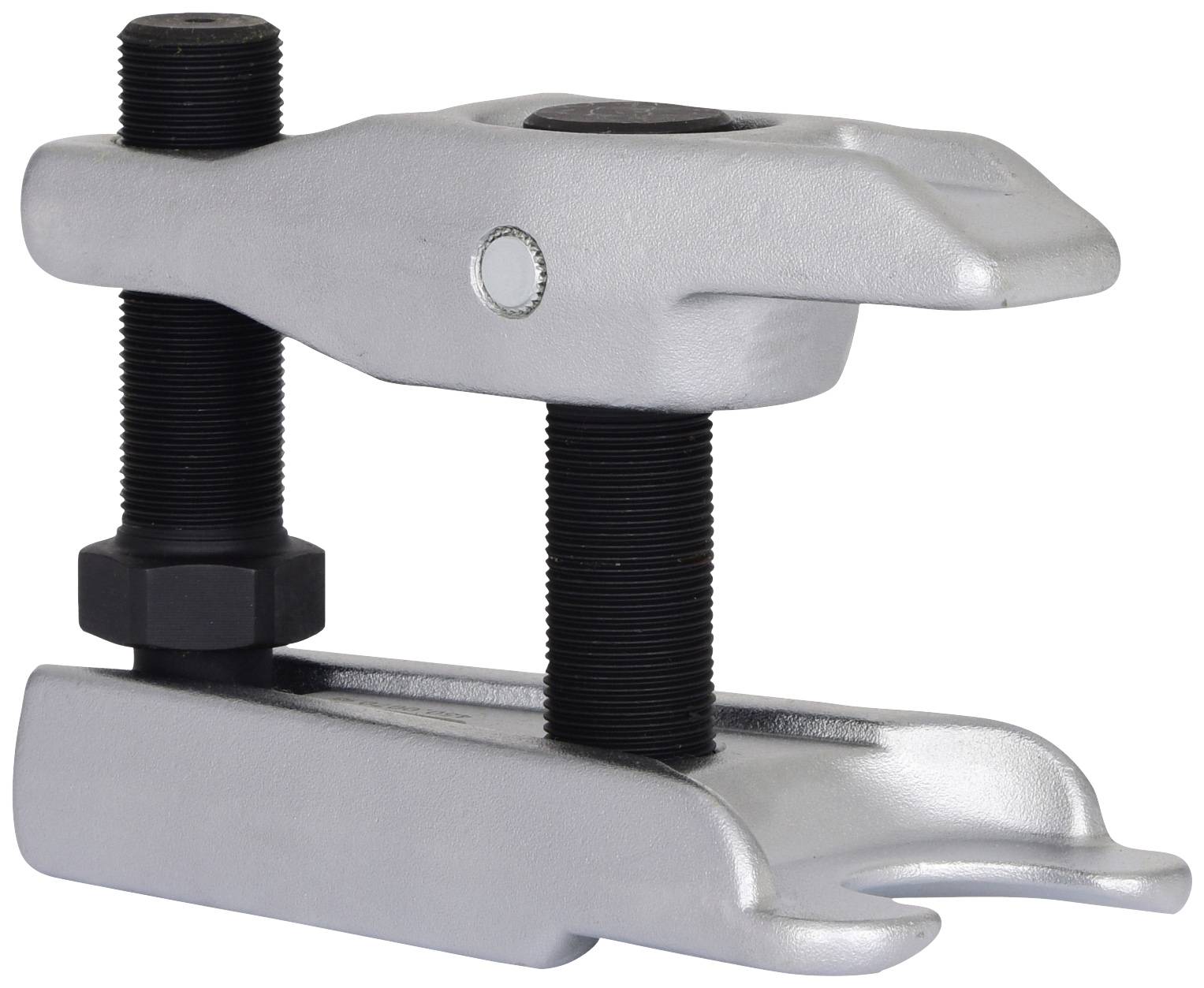 Werkzeug: Kugelgelenkabzieher aus Metall mit zwei Schrauben, zur sicheren Entfernung von Kugelgelenken in Fahrzeugaufhängungen.