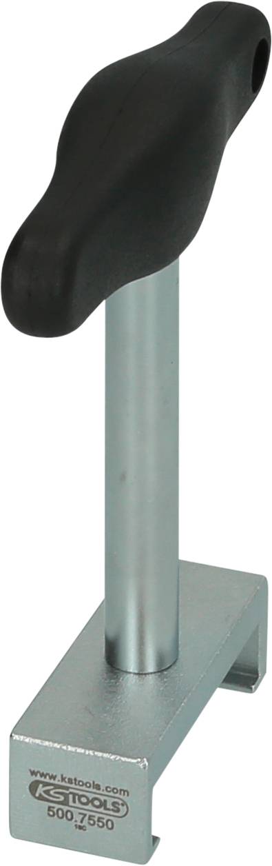 T-Griff-Schraubendreher auf Metallblock, geeignet zum Drehen oder Entfernen von Schrauben.