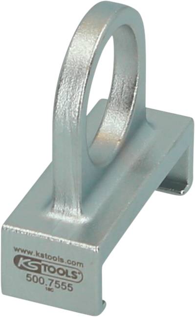 Metallischer Anschlagpunkt mit ovalem Ring, von KS Tools, Modellnummer 500.7555, für sichere Hebeanwendungen.