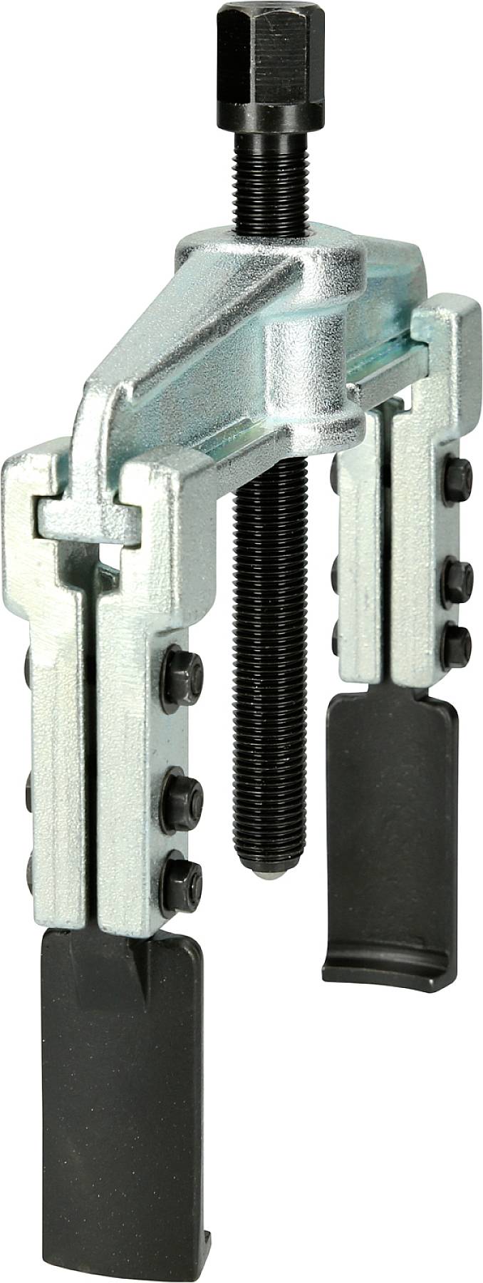 Zweizangiger Abzieher mit Schraubmechanismus, geeignet zum Abziehen von Lagern oder Zahnrädern von Wellen.
