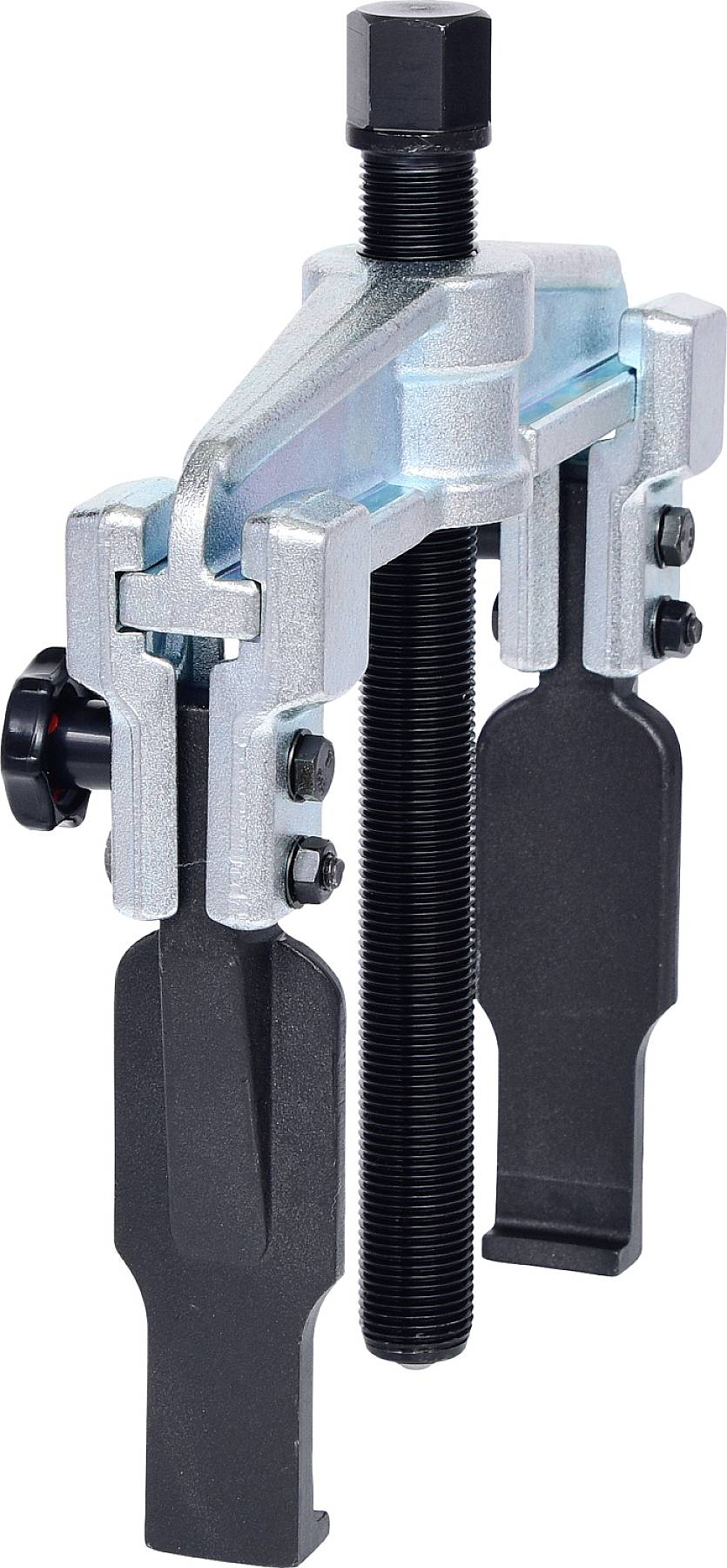 Abzieher-Werkzeug mit zwei robusten Armen und Schraube, verwendet zum Abnehmen von Lagern oder Zahnrädern in mechanischen Anwendungen.