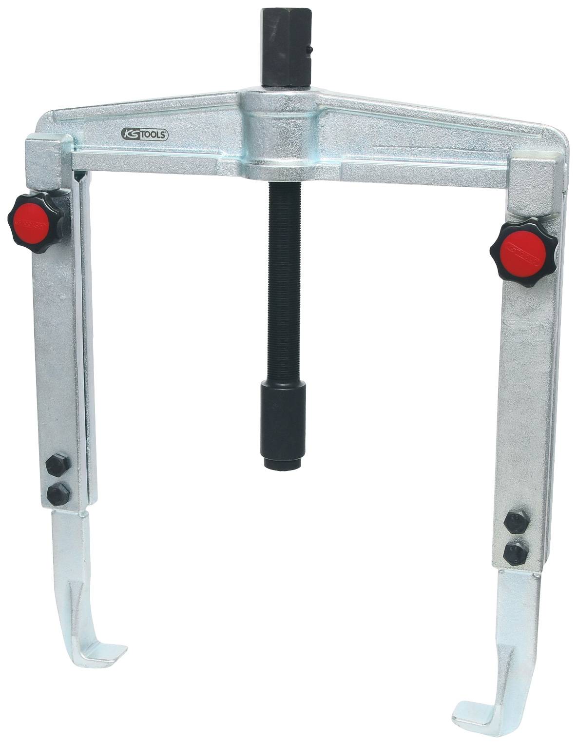 Ein mechanischer Zweiarm-Abzieher. Er besteht aus zwei verstellbaren Greifarmen und einer zentralen Spindel, verwendet für das Abziehen von Lagern oder Zahnrädern.