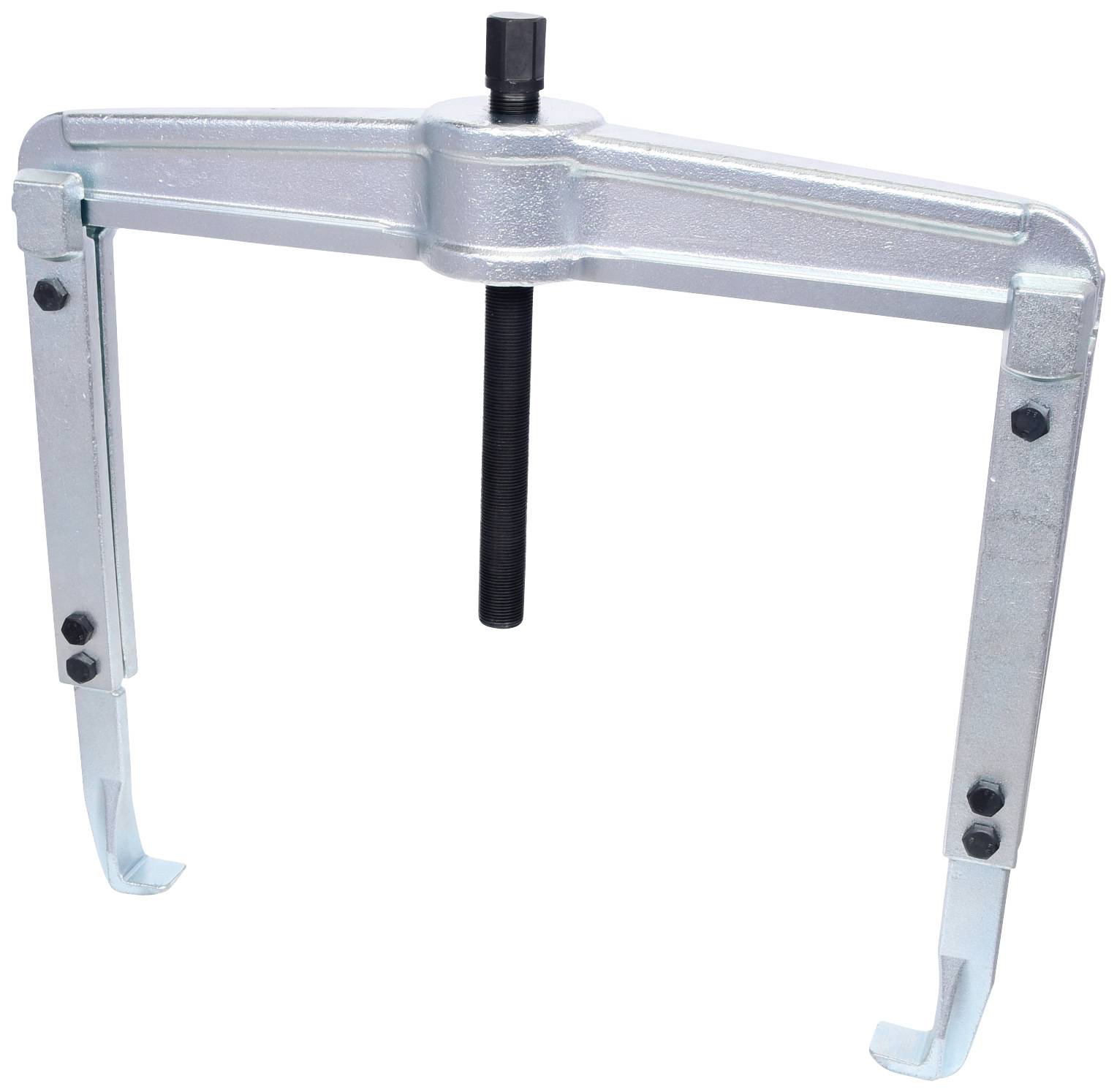 Abzieher mit drei Armen und zentraler Schraube zur Entfernung von Lagern oder Zahnrädern. Robust und aus Metall gefertigt.