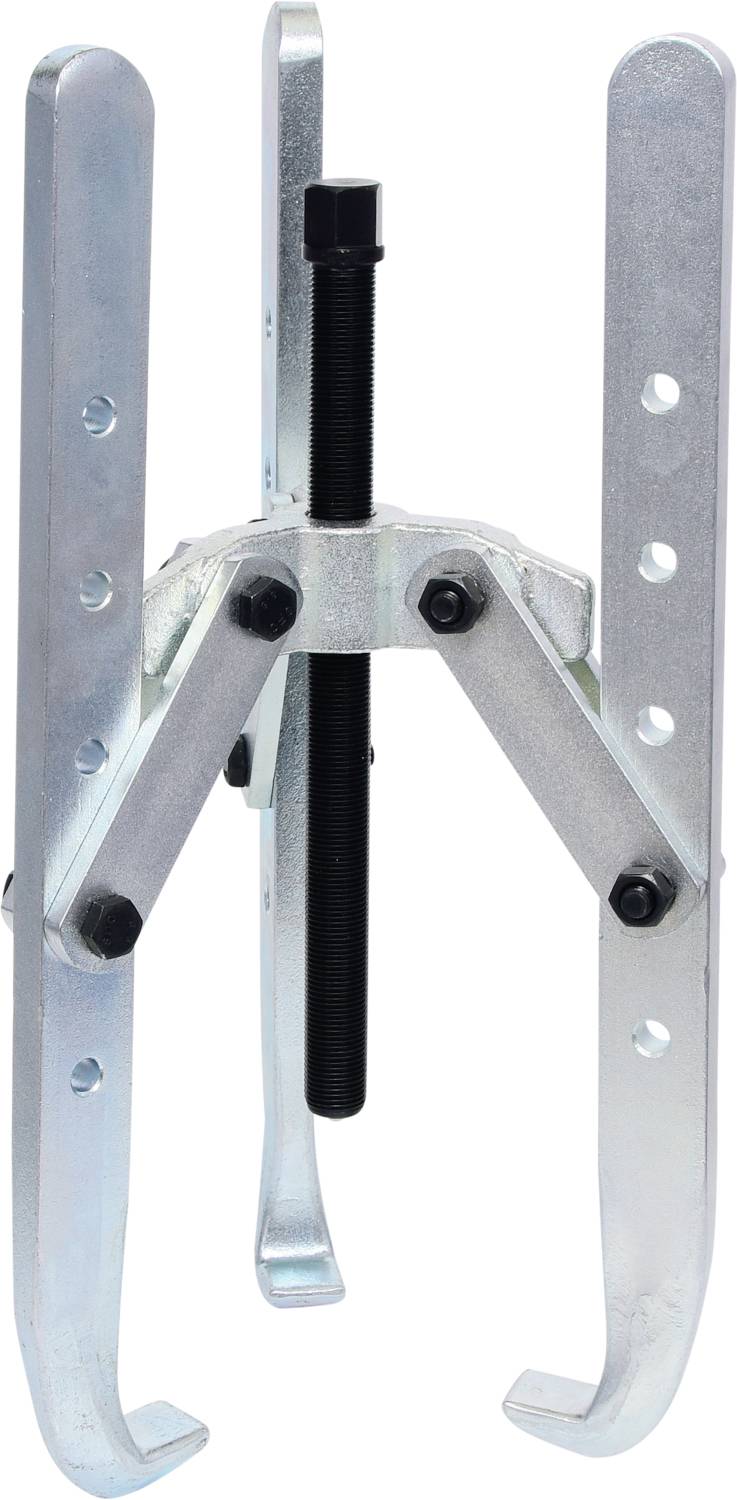 Metall-Abzieher mit drei Armen und zentraler Schraube zur Anwendung von Druck. Geeignet für das Lösen festsitzender Teile.