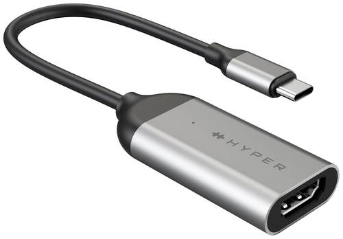 HYPER HD-H8K-GL USB-C® / HDMI Adapter [1x USB-C® Stecker - 1x HDMI-Buchse] Silber