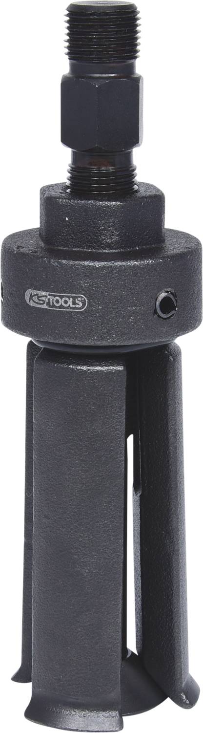 Abzieher mit drei Armen in geschlossener Position, schwarzes Metall, Marke 'KS Tools'. Geeignet für mechanische Anwendungen.