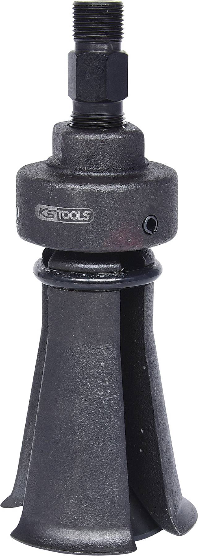 Ein schwarzes Werkzeug mit einem Kegel und mehreren Flügeln, benannt als 'KS TOOLS'.