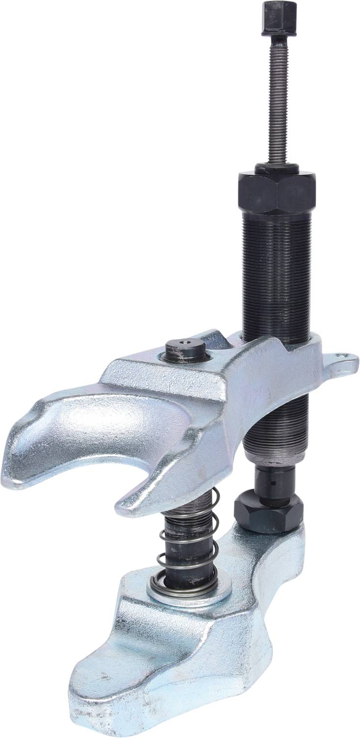Metallischer Abzieher mit Federmechanismus und Schraube, verwendet zum Entfernen von Lagern oder anderen fest sitzenden Teilen.