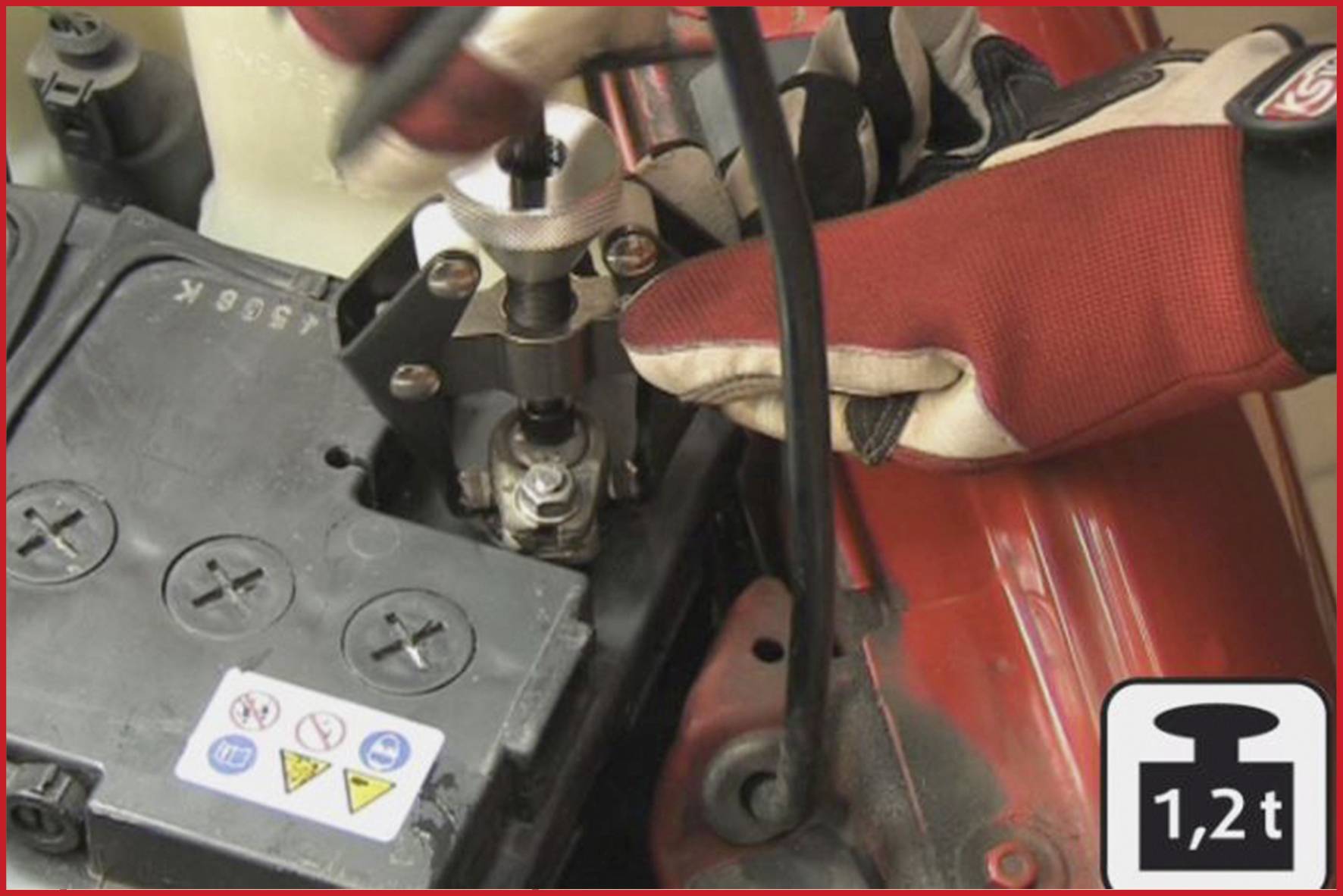 KS Tools 7001190 Batteriepol-Abzieher Spannbereich (Details) 15 mm Anzahl Haken 2