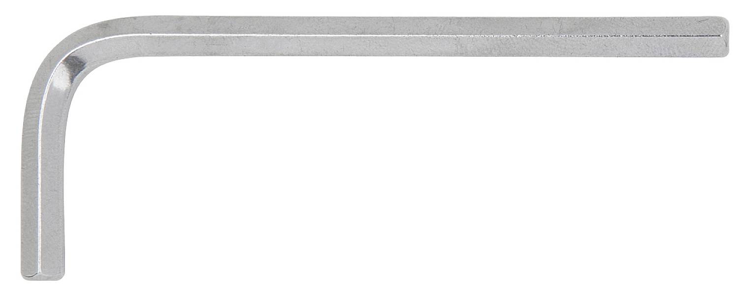 Ein L-förmiger Inbusschlüssel aus Metall zum Festziehen oder Lösen von Schrauben mit Innensechskant.