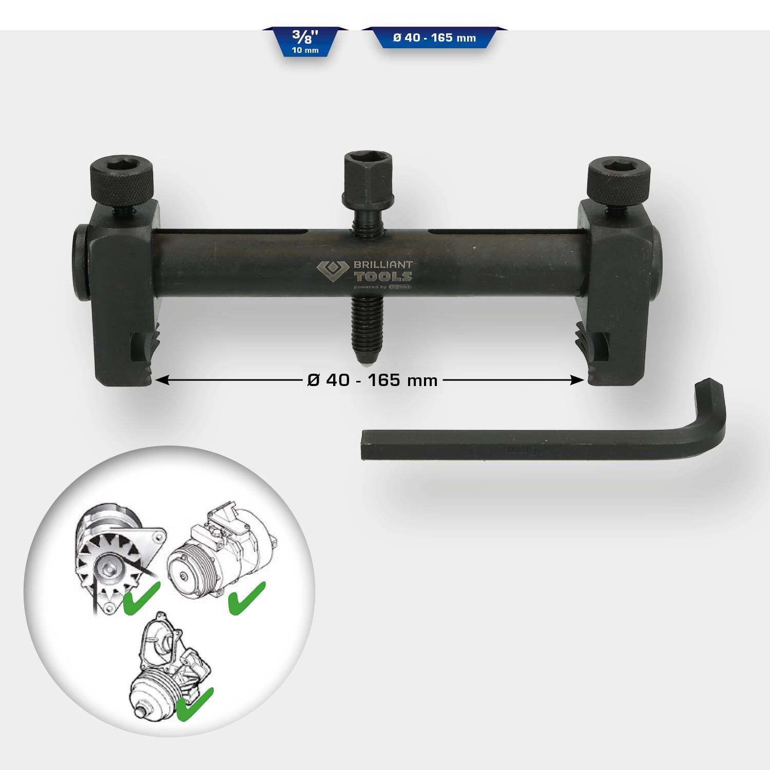 Brilliant Tools BT616000 Riemenscheiben-Abzieher