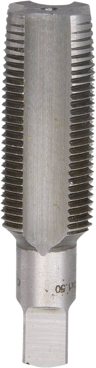 Metall-Gewindebohrer mit geradliniger Nut zur Herstellung von Innengewinden in Bohrungen.