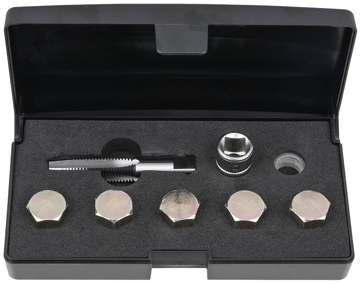 KS Tools 1504915 Ölablassschrauben-Gewindereparatur-Satz, 12-tlg M12 x 1,5