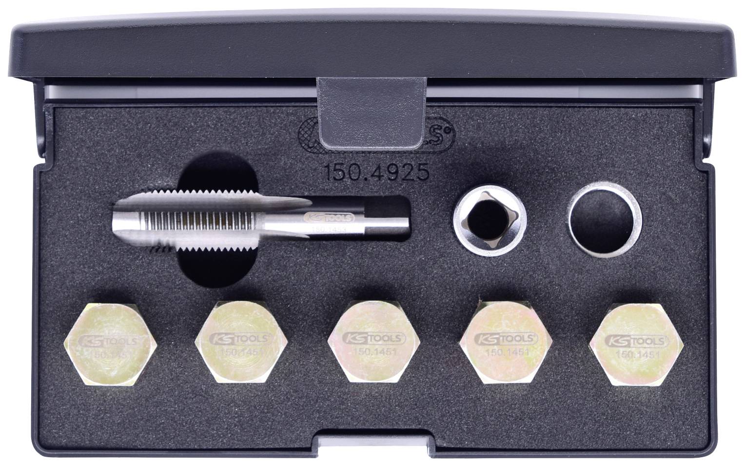 KS Tools 1504925 Ölablassschrauben-Gewindereparatur-Satz, 12-tlg M15 x 1,5