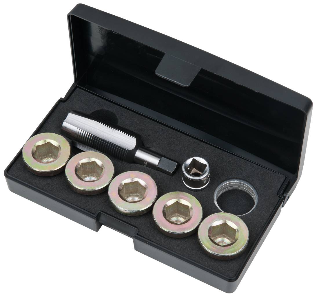 KS Tools 1504950 Ölablassschrauben-Gewindereparatur-Satz, 12-tlg M24 x 1,5