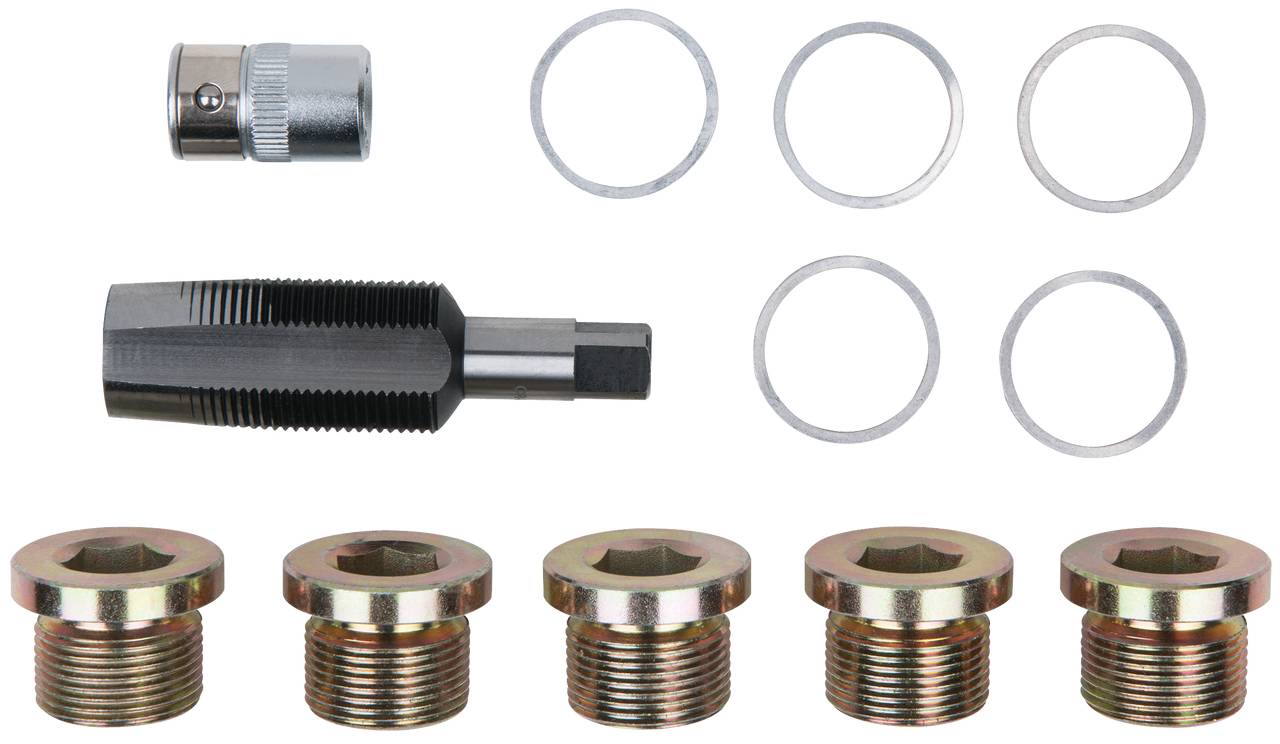 KS Tools 1504950 Ölablassschrauben-Gewindereparatur-Satz, 12-tlg M24 x 1,5