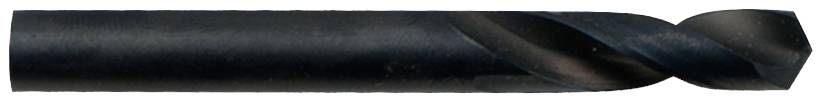 Ein schwarzer Spiralbohrer, der für Bohrmaschinen verwendet wird, liegt horizontal.