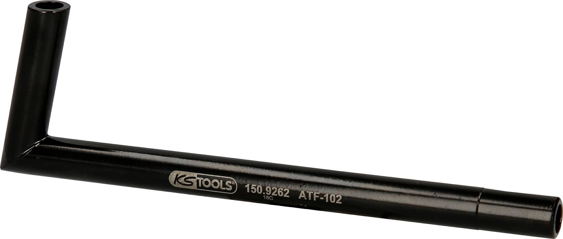 Ein L-förmiger Sechskantschlüssel in schwarzer Farbe, mit der Aufschrift 'KS TOOLS' und zusätzlichen Zahlen- und Buchstabenkombinationen.