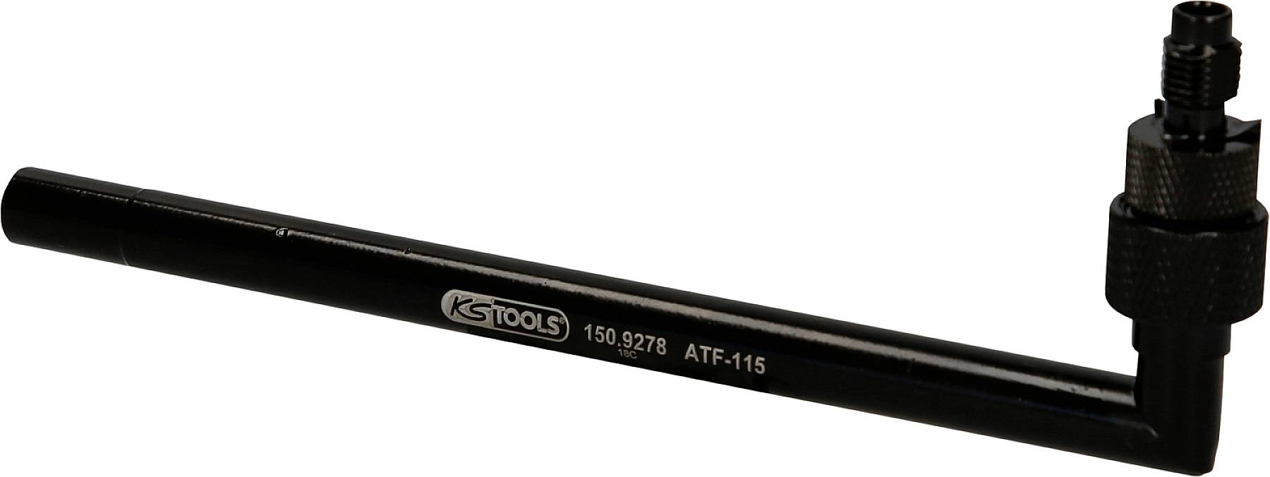 'KS Tools ATF-115' Adapter mit Winkelrohr, schwarz, zur Verbindung mit Automatikgetriebeöl-Pumpen.