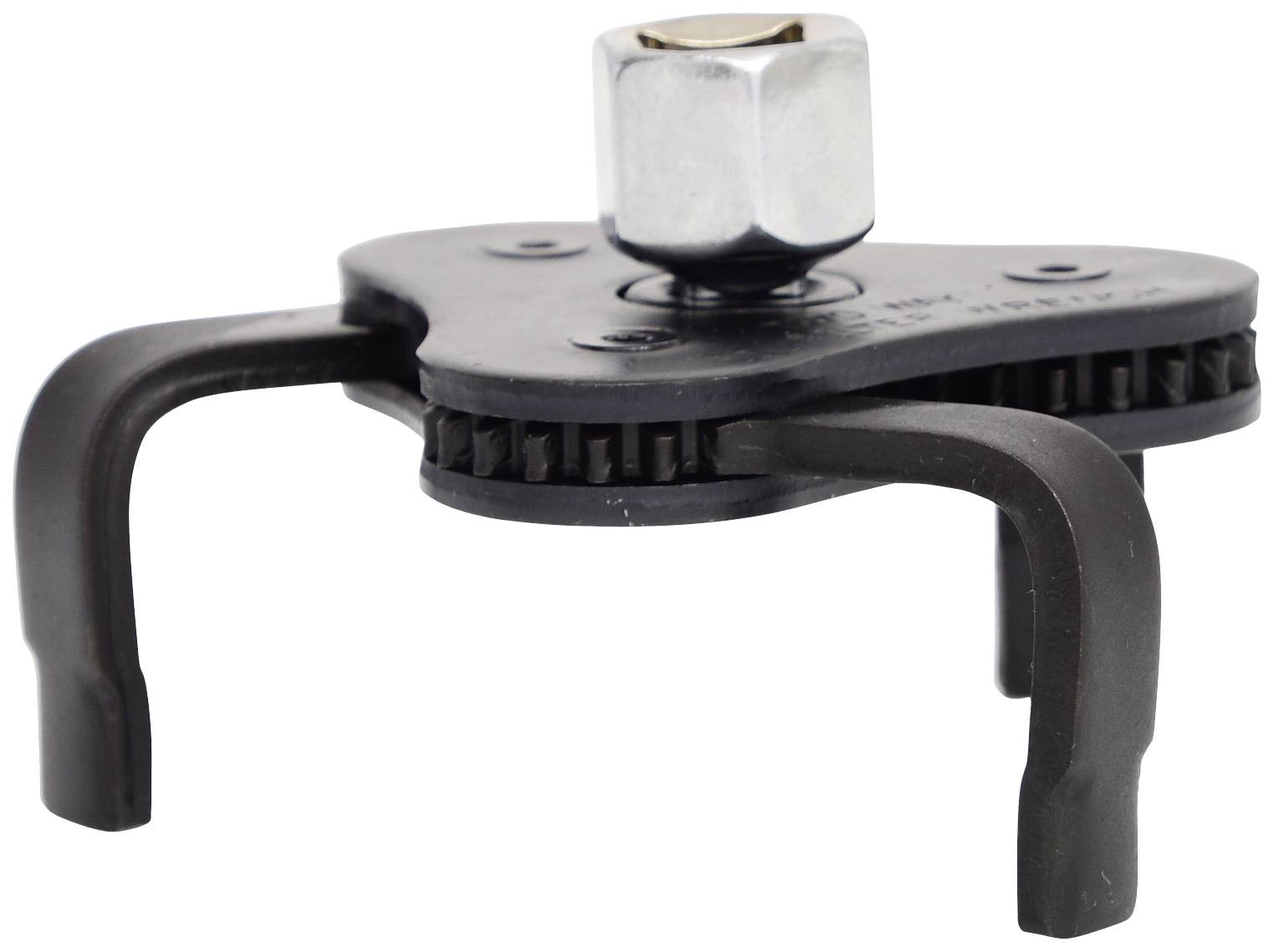Ölfilterabzieher mit drei verstellbaren Greifarmen aus Metall, zum einfachen Entfernen von Ölfiltern in Automotoren.