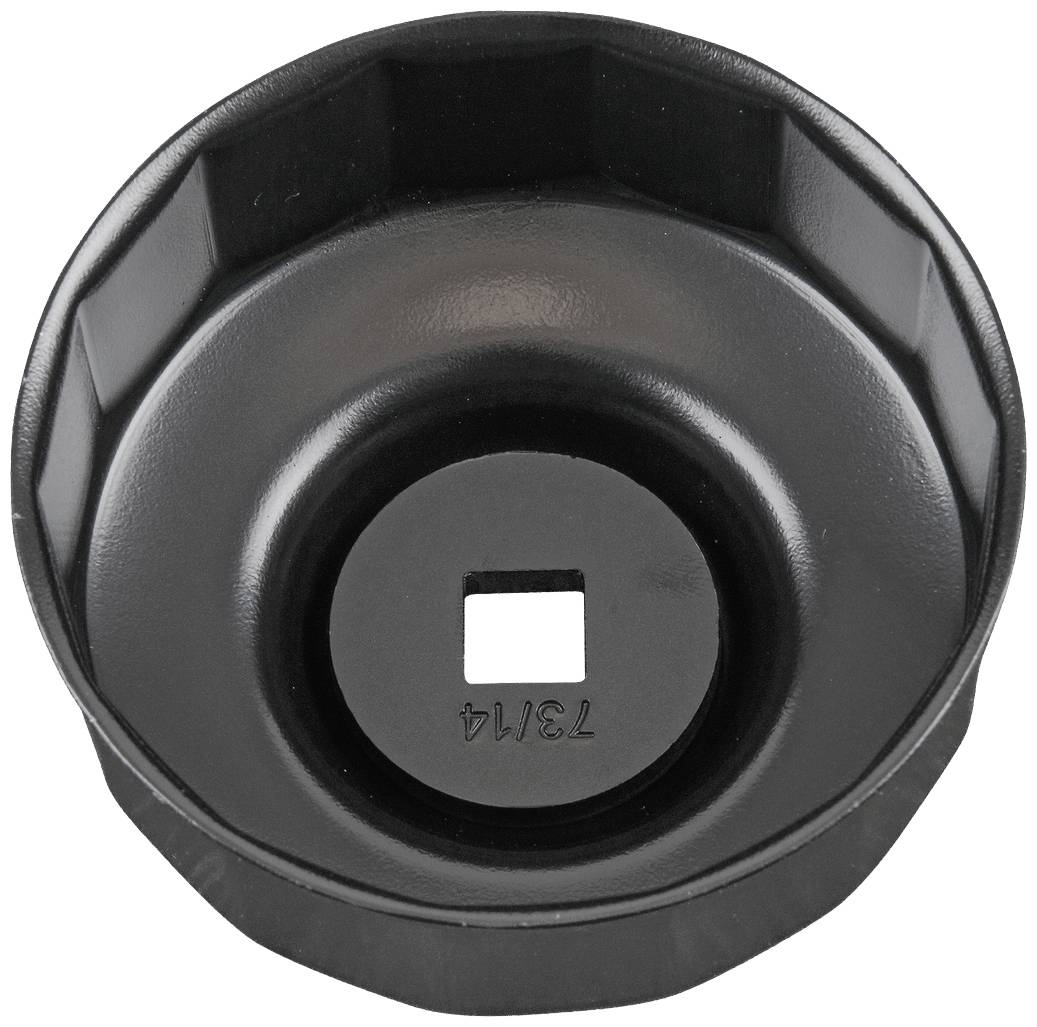 Ölfilterdeckelwerkzeug aus Metall, brandbeschichtet, quadratische Öffnung in der Mitte, ideal zum Entfernen von Ölfiltern.