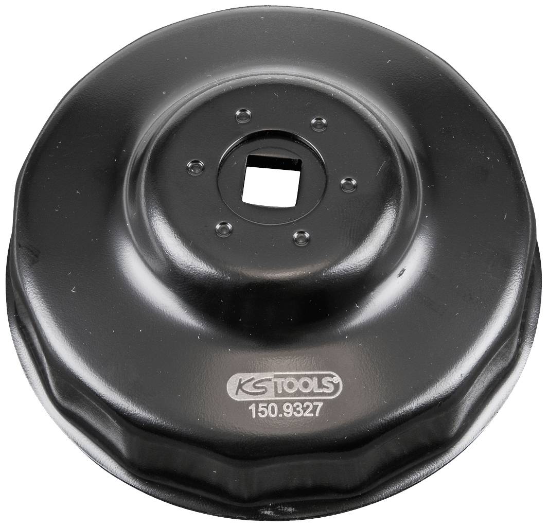 Schwarzer Werkzeugsatz-Adapter von KS Tools, rund mit quadratischem Anschluss, Modellnummer 150.9327.