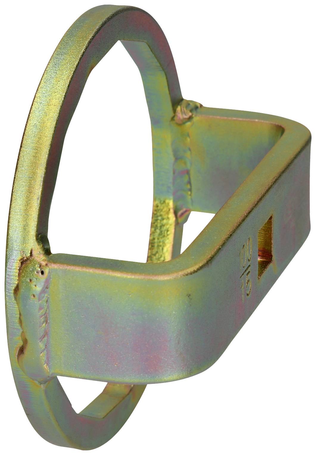 Metallischer, sechseckiger Schlüssel mit einem rechteckigen Griff. Hauptsächlich zur Befestigung von Instrumententafeln verwendet.