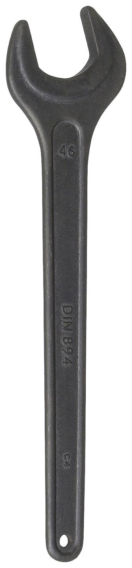 Schwarzer Maulschlüssel mit der Aufschrift 'DIN 894' und der Nummer '46', passend für große Muttern oder Schrauben.